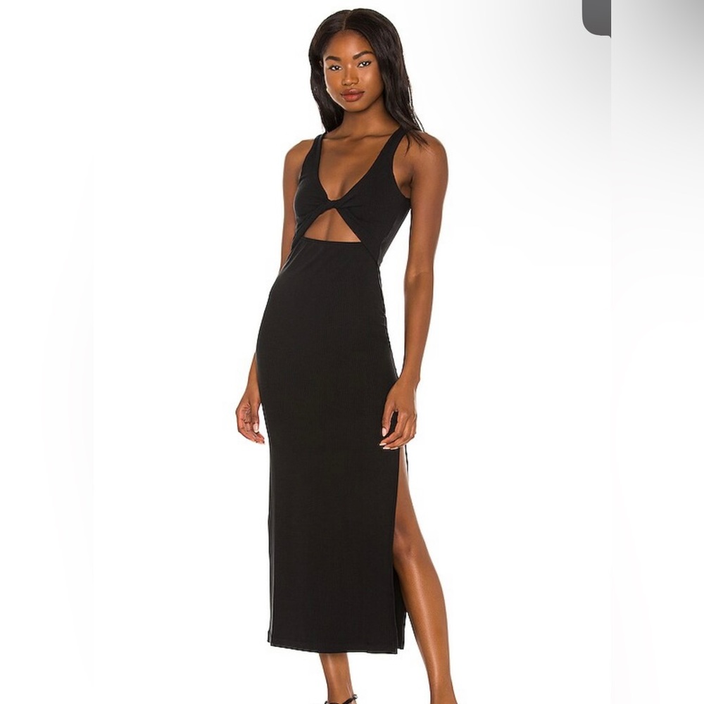 l*space Nico Black Dress with Front Cutout